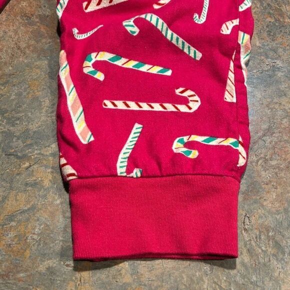 Old Navy Small Pajama Jogger Pants Pink with Candy Canes and Pockets - Picture 7 of 9